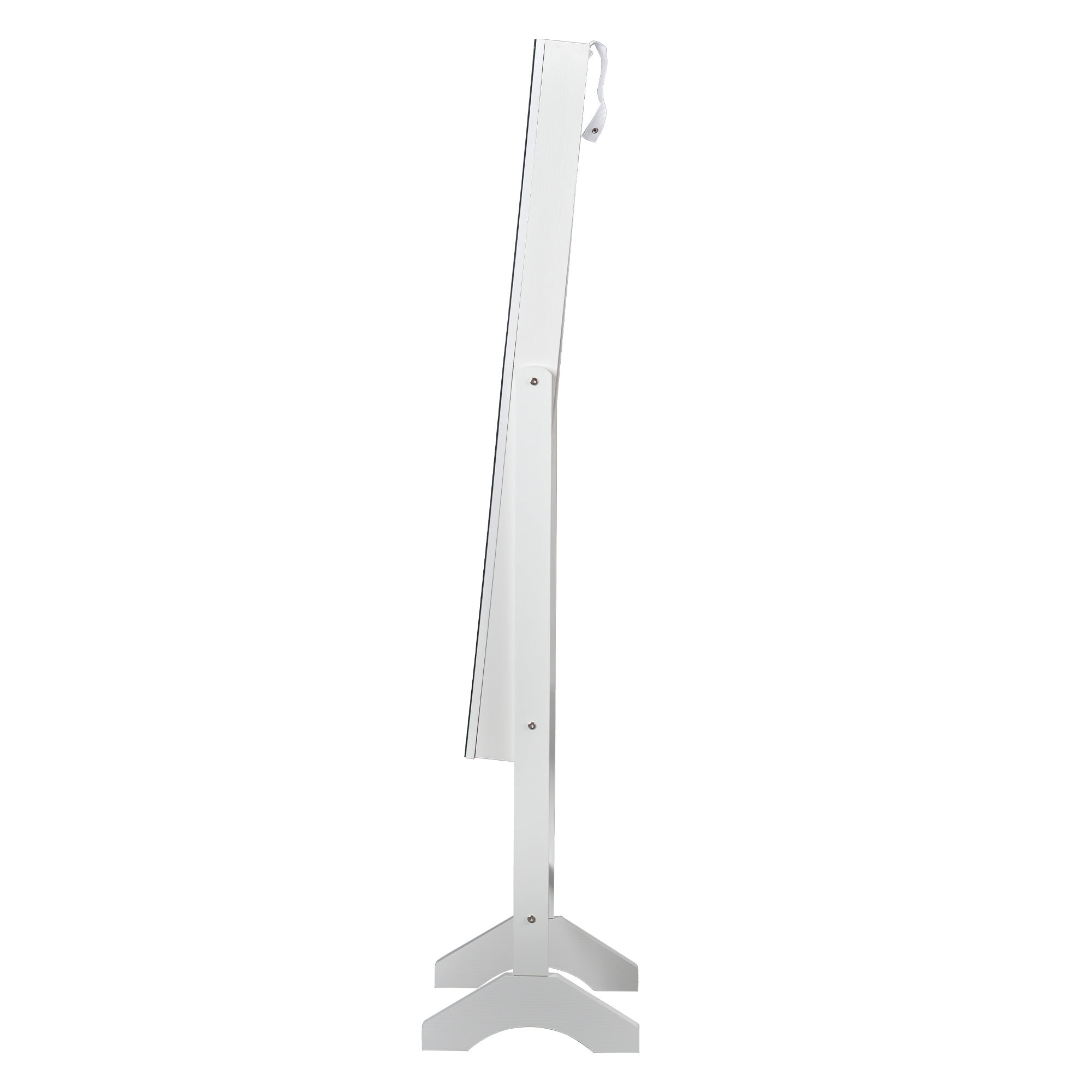 Resenkos Standing Mounted Jewelry Armoire with Full-Length Mirror, White Lockable Jewelry Organizer Cabinet Resenkos Standing Mounted Jewelry Armoire with Full-Length Mirror, White Lockable Jewelry Organizer Cabinet