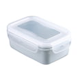 thumbnail image 2 of Yesbay Round/Rectangle Kitchen Organizer Food Storage Container Seal Crisper Lunch Box,Blue Rectangle, 2 of 8