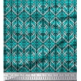 thumbnail image 1 of Soimoi Rayon Crepe Fabric Geometric & Paisley Block Print Fabric by The Yard 46 Inch Wide, 1 of 3