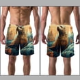 thumbnail image 3 of luoweisi Men's Beach Shorts Quick Dry Swim Trunks with Mesh Lining Sea Lion M, 3 of 5