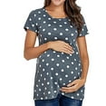 thumbnail image 3 of Womens K Printing Loose Fashion Short Sleeve Maternity Clothes Tops, 3 of 9