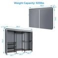 thumbnail image 6 of VIPEK V10C Plus Portable Closets Heavy Duty Clothes Rack Covered Wardrobe Closet, Black Clothing Rack with Grey Oxford Fabric Cover, 6 of 8