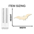 thumbnail image 2 of Unfinished Wood Flying Bat Shape - Craft - up to 46" 20" / 1/2", 2 of 5