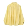 thumbnail image 2 of Chaqueta Xunger Puffed Bomber para mujer de gran tamaño, color amarillo, 2 of 4