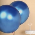 thumbnail image 2 of Efavormart 5 Pack | 18" Chrome Royal Blue Metallic Latex Balloons, Helium Party Balloons, 2 of 9