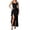 Black, variant on HNMKIU Elegant Dresses for Women Evening Maxi Bodycon Long Square Neck Sleeveless Party Gown With High Slit for Wedding Festive Occasions Maxi Dress Black,L