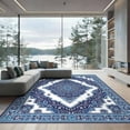 thumbnail image 2 of ODIKA 8'x10' Ultra-Soft Area Rug, Front Door Ru Boho Geometric Mosaic Tasseled Trellis Border Entrance None Washable, Bare feet friendly, Silk-Touch for Bedroom, Under Sectional, 2 of 7