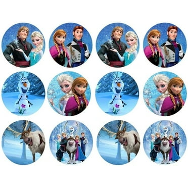 frozen olaf elsa anna edible image photo cake topper sheet personalized custom customized birthday party 8 inches round 77823 walmart com