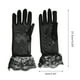 thumbnail image 3 of Guantes bloqueadores de sol con lazo de encaje para mujeres, color negro, 1 par de Unique Bargains, 3 of 5