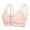 Pink, variant on Ohufall Plus Size Sport Bras for Women Breathable Mesh Full Coverage Soft Bras Light Front-Closing Wireless Gathering Push Up Bralettes