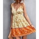 thumbnail image 2 of Vestido con cuello en V con estampado floral cómodo vestido con correa con estampado floral Patrón casual Empalme Dobladillo suelto para ir de compras para la fiesta para la Crtynell Otros, 2 of 6