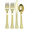 thumbnail image 2 of Glamour Collection Extra Heavyweight Disposable Table Spoons Gold, 2 of 3