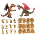 thumbnail image 1 of Figura de acción de caballeros medievales a escala 1/72, juguete de construcción, ideal para niñas y niños, regalo de cumpleaños, juguete de caballero DIY para niños oro, 1 of 10