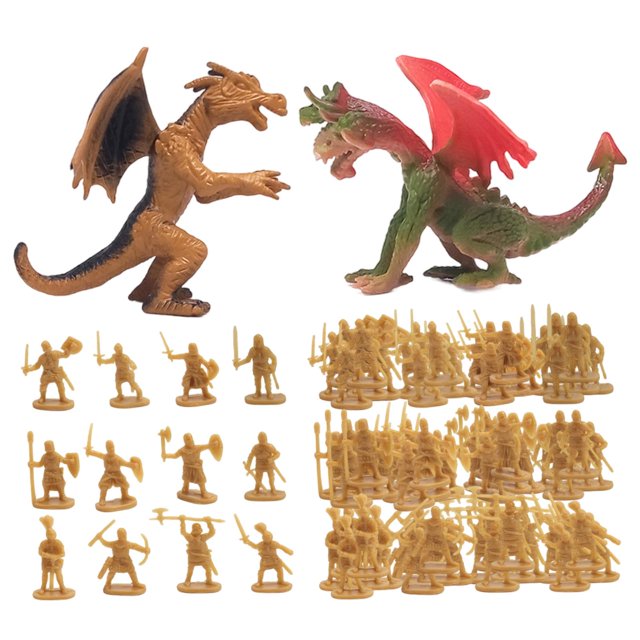 Figura de acción de caballeros medievales a escala 1/72, juguete de construcción, ideal para niñas y niños, regalo de cumpleaños, juguete de caballero DIY para niños oro