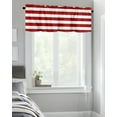 thumbnail image 4 of Kitchen Cafe Valance Curtain for Small Windows,Classic Red and White Stripes Rod Pocket Short Valances Christmas Classic Stripe Window Treatment Panel for Living Room/Bedroom/Bathroom,42x18in, 4 of 9