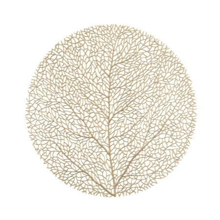 

Home Details Set of Four Round Tree Laser Cut Table Place Mat Gold