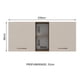 thumbnail image 2 of Alacena MADESA Ágata 150 cm 2 Puertas 2 Nichos Marrón/Crema, 2 of 8