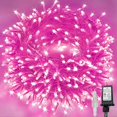 thumbnail image 1 of Cronómetro String Lights KAQ de 240 LED, color rosa, 27 m, impermeable, 8 modos, 1 of 9