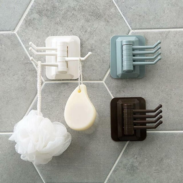 Juego de 3 ganchos de pared adhesivos dorados para toallas, albornoz, gorro, esponjas, llaves, cocina, dormitorio, baño, puerta,