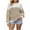 Khaki, variant on Women Oversize Striped Sweaters Drop Shoulder Long Sleeve Crewneck Knit Sweatshirt Casual Loose Pullover Tops (XL, Red)
