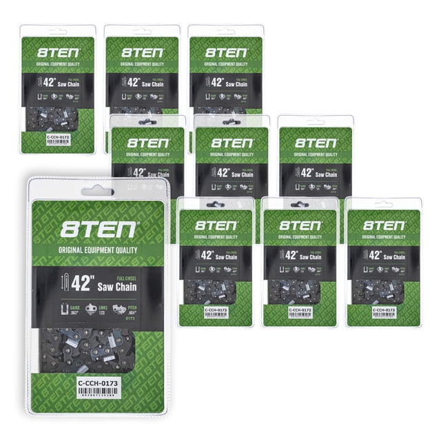 8TEN Chaîne de Tronçonneuse Biseautée 42 Pouces.063.404 123DL Lot de 10 810-CCC2395H