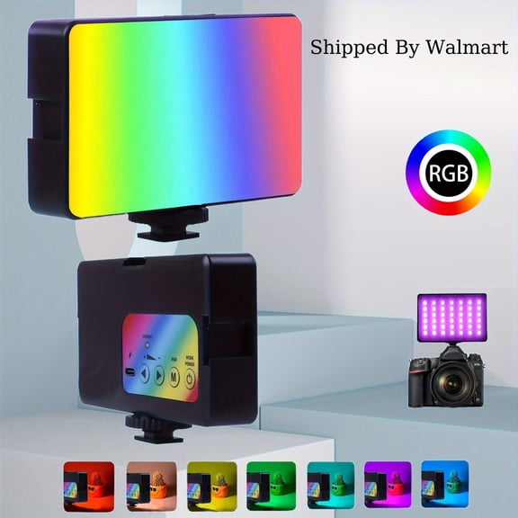 ZOMEI RGB Fill Light, High Power Rechargeable Photography Lighting for Phone/Tablet/Laptop Video Vlog Selfie
