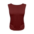 thumbnail image 5 of Womens Workout Tank Tops Racerback Sleeveless Running Workout Yoga Tops Summer Beach Athletic Shirts Wine 2XL, 5 of 7