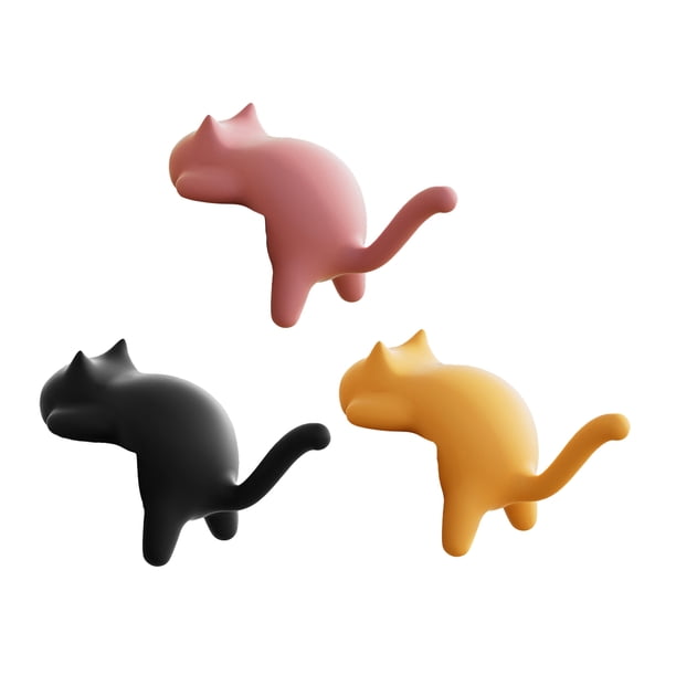 Ganchos para escritorio con forma de gato, sin taladro, organizadores de escritorio para llaves, bolsos y auriculares.