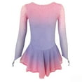 thumbnail image 2 of LIUHUO Long Sleeve Gradient Skating Dresses Girls Women. Polyester Diamond Decorated Customizable with Diamond Adorned Back Straps, 2 of 7
