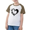 thumbnail image 3 of Feancey T-Shirts d'Été pour Garçons Filles à Imprimé Cœur Manches Courtes Hauts Confortables Amples T-Shirts pour Enfants Décontractés Col Rond T-Shirts Graphiques Rabais de 90 Liquidation Brun 11 Ans, 3 of 10