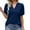 Blue, variant on Vetement Femme ete 2025 Womens Pleated Puff Sleeve Tops Summer V Neck T Shirts Loose Blouses Dressy Casual plus Size Womens Turtleneck Long Sleeve Women Shirts Size Medium Women's Layering Tees M