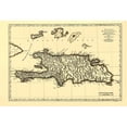 thumbnail image 2 of Jeffreys 24x18 Black Ornate Wood Framed with Double Matting Museum Art Print Titled - Hispaniola Island St Domingo Dominican Rep Haiti, 2 of 4