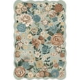 thumbnail image 6 of WIPONKEN 6x9 Floral Area Rugs Machine Washable Non-Slip Botanical Scalloped Rug for Living Room Bedroom, Modern Farmhouse Floor Mat with Vintage Flowers Pattern, Home Decor Indoor Low Pile Green, 6 of 8