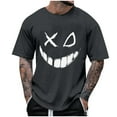 thumbnail image 3 of CFLVAEK Big and Tall Mens T Shirts Novelty Graphic Tees Loose Fitting Crew Neck Tshirts Casual Summer Short Sleeve Tshirt 2025 Gray XL, 3 of 5
