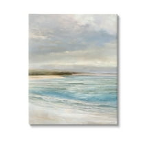 Stupell Industries Overcast Beach Scenery Landscape Painting Gallery Wrapped Canvas Art Print Wall Art, 30 x 40