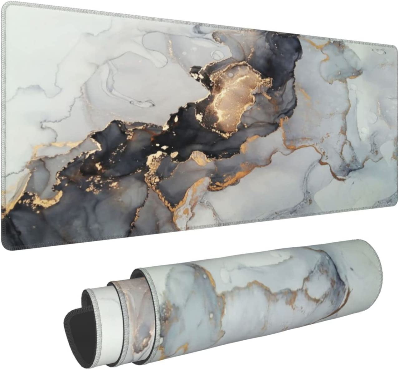 Large Gaming Mouse Pad, Marble Extended Large Mouse Mat Desk Pad