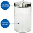 thumbnail image 6 of Mabis Decorative Storage Apothecary Clear Glass Jar For Kitchen, Bathroom Or Laundry Organization With Metal Lid, 4.1 X 3.9 X 7 Inches, 6 of 6