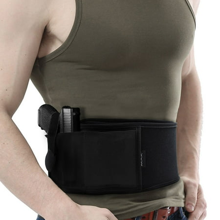 Black Tactical Concealed Carry Holster Police Bodyguard Ultimate Belly Band Strap