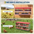 thumbnail image 5 of Lumiparty 10-Compartment Galvanized Steel Chicken Nesting Box with Rollaway Design, Red, 5 of 7