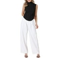 thumbnail image 2 of INSPIRE CHIC Sleeveless Mock Neck Tank Top for Women Textured Summer Business Casual Outfits Trendy Shirts L Black, 2 of 6
