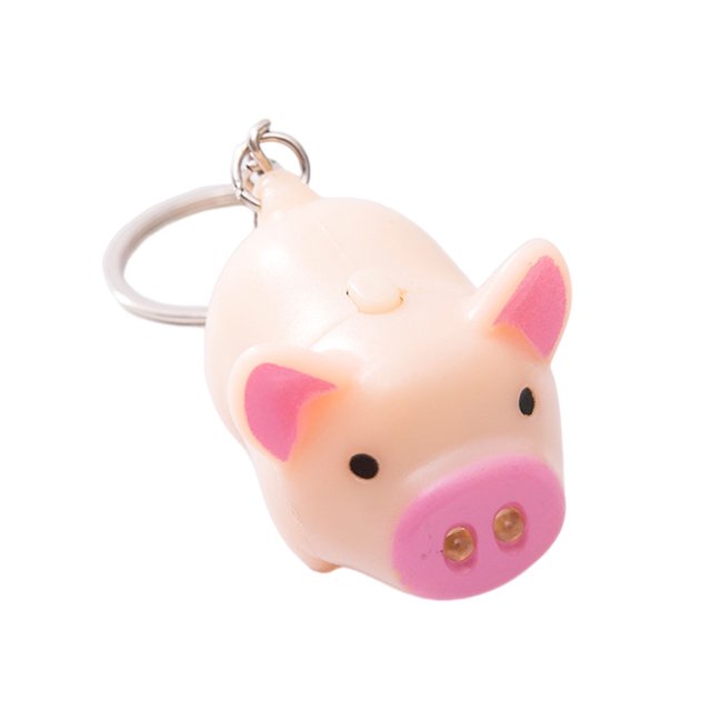 Yuarrent LLavero de cerdo llavero bolsa colgante exquisito regalo de fiesta multicolor de larga duración DIY Prop entretenimiento piel plana Type2 NO2
