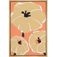 thumbnail image 3 of PixonSign Framed Canvas Print Wall Art Tan & Orange Flower Print Nature Wilderness Illustrations Modern Art Contemporary Colorful Multicolor for Living Room, Bedroom, Office - 24x36 Natural, 3 of 5