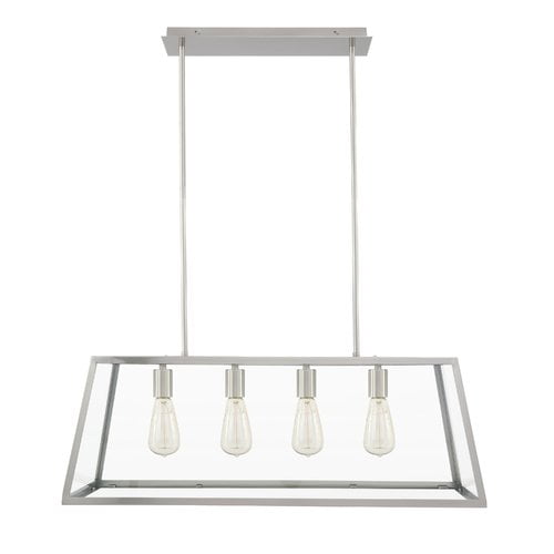 Light Society Morley Glass Chandelier, Morley 6 Light Black Chandelier With Clear Glass Shade