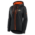 thumbnail image 2 of Women's Fanatics Branded Black Anaheim Ducks Authentic Pro Rink Full-Zip Hoodie, 2 of 3
