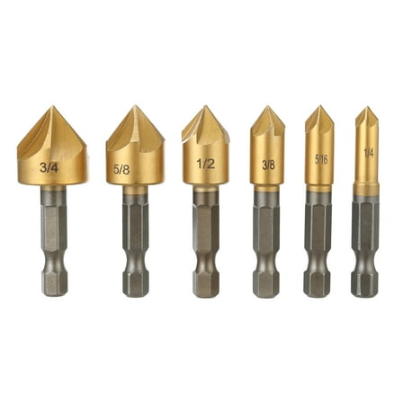Hyper Tough 6 Piece Countersink Bit Set
