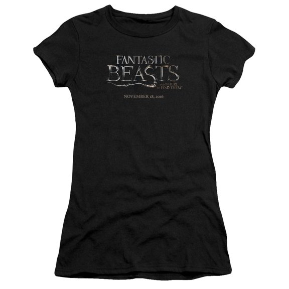 Fantastic Beasts - Logo - Juniors Teen Girls Cap Sleeve Shirt - Medium