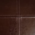 thumbnail image 4 of GDF Studio Percival Contemporary T Stitch Dining Chairs, Set of 6, Chocolate Brown Bonded Leather and Espresso, 4 of 8
