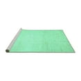 thumbnail image 2 of Ahgly Company Machine Washable Indoor Square Solid Turquoise Blue Modern Area Rugs, 7' Square, 2 of 4