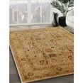 thumbnail image 3 of Ahgly Company Machine Washable Indoor Square Industrial Modern Orange Area Rugs, 3' Square, 3 of 7