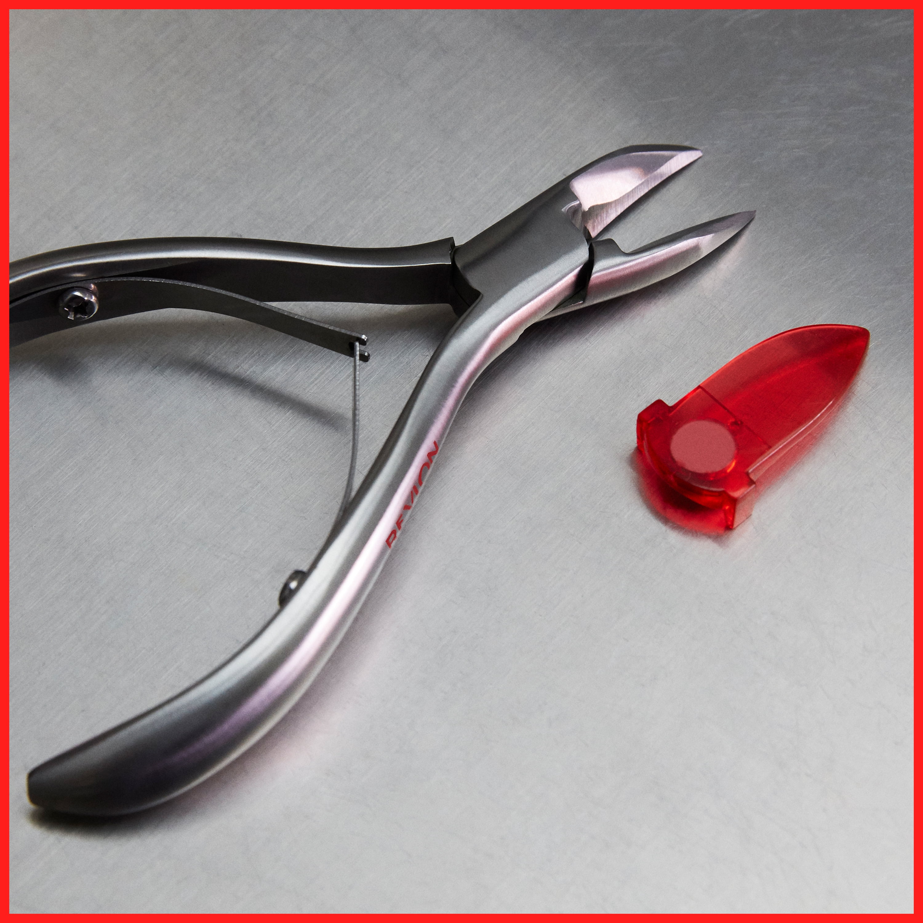 Revlon No-Ricochet Cuticle Nail Nipper and Hangnail Remover, Ultra Sharp Non-Corrosion Stainless Steel Personal Grooming Tool with Strong Blades